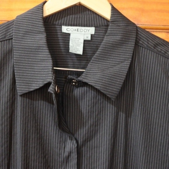 Co & Eddy Pin Stripe Wide Leg Pant Suit Vintage 90s 12/Medium - Picture 11 of 16